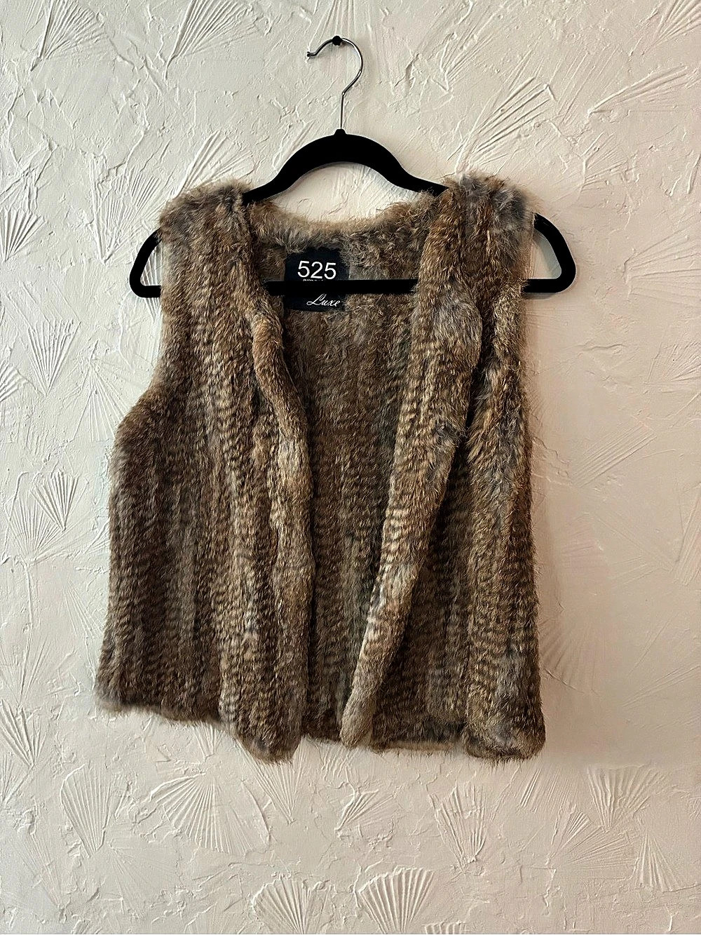 525 America 525 Luxe Rabbit Fur Vest Brown
